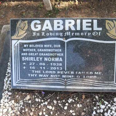 GABRIEL Shirley Norma 1938-2013