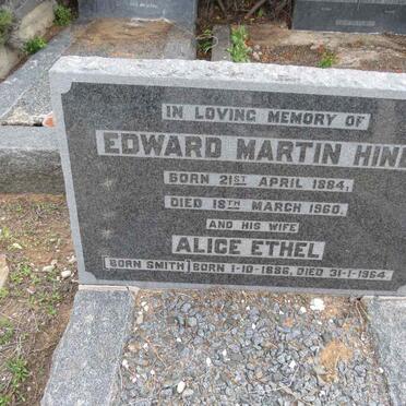 HIND Edward Martin 1884-1960 & Alice Ethel SMITH 1886-1964