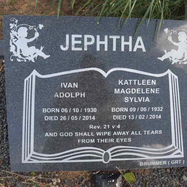 JEPHTHA  Ivan Adolph 1930-2014 & Kattleen Magdelene Sylvia 1932-2014