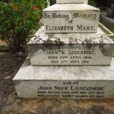 LUSCOMBE John Neck 1843-1927 & Elizabeth Mary 1841-1915  
