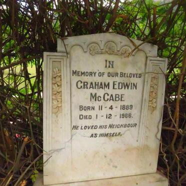 MCCABE Graham Edwin 1889-1966