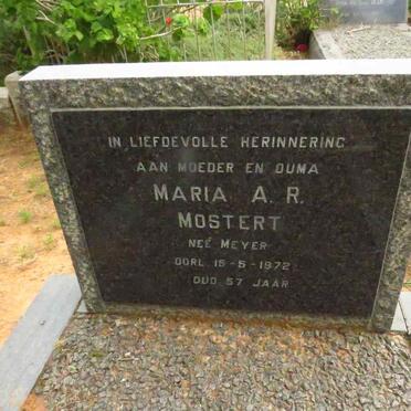 MOSTERT Maria A.R. nee MEYER -1972
