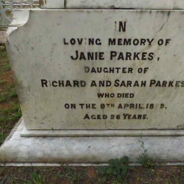 PARKES Richard 1831-1898 & Sarah Carey -1892 :: PARKES Richard Henry 1868-1896 :: PARKES Janie -1899_4