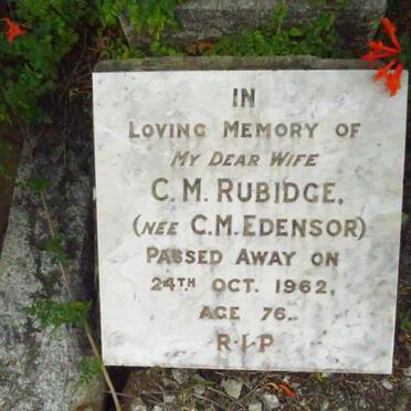 RUBIDGE C.M. nee EDENSOR -1962