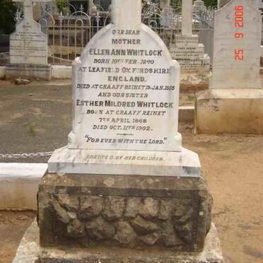 WHITLOCK Ellen Ann 1840-1915 :: WHITLOCK Esther Mildred 1868-1902