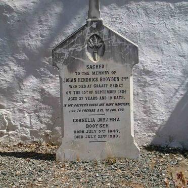 BOOYSEN Johan Hendrick -1886 &amp; Cornelia Johanna 1847 -1930
