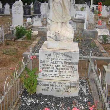 BRUMMER Jacobus Nicolaas 1872-1917 :: BRUMMER Calie Aletta nee VAN HEERDEN 1902-1929