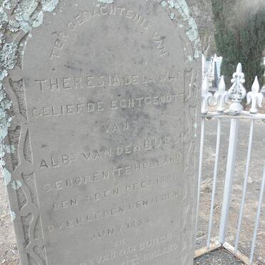 BURGH Alb.s van den 183?-18?? &amp; Theresia DE LA MAR 1841-1882