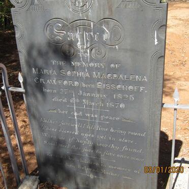 CRAWFORD Maria Sophia Magdalena nee BISSCHOFF 1825-1870