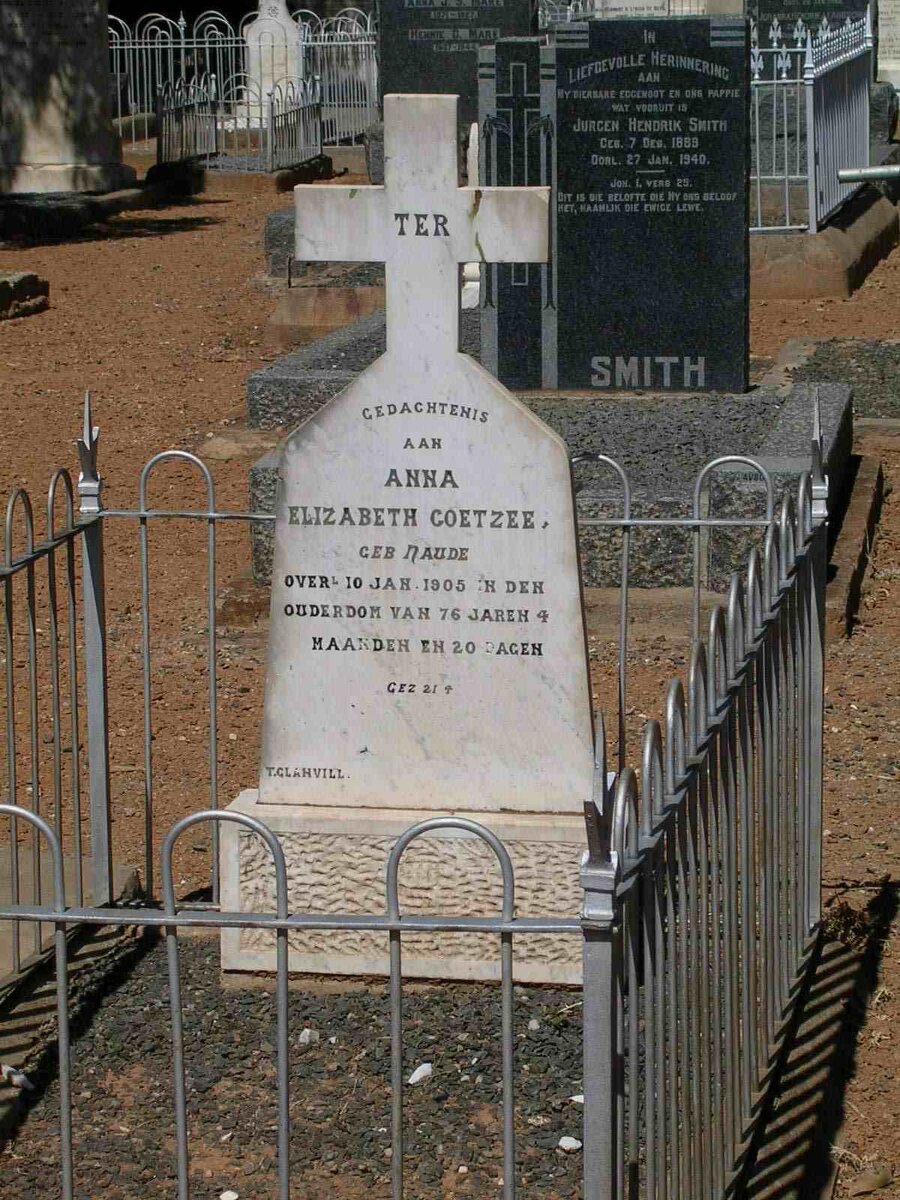 COETZEE Anna Elizabeth nee NAUDE -1905