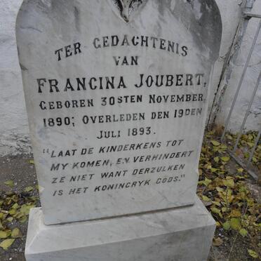 JOUBERT Francina 1890-1893