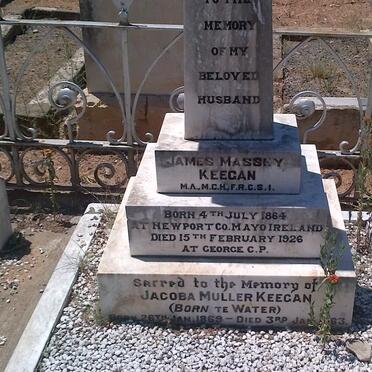 KEEGAN James Massey 1864-1926 &amp; Jacoba Muller TE WATER 1869-1963