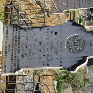 MERWE J.H.J., van der 1838-1920 &amp; Martha Sophia VAN HEERDEN 1842-1918