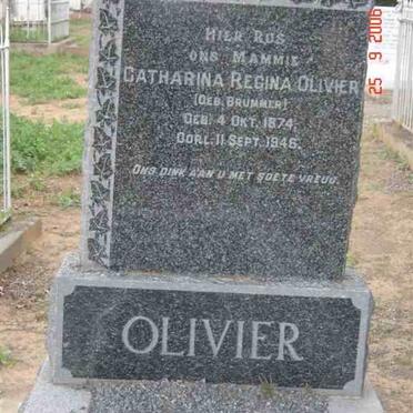 OLIVIER Catharina Regina nee  BRUMMER 1874-1946