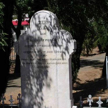PIENAAR Jacobus F. 1886-1902