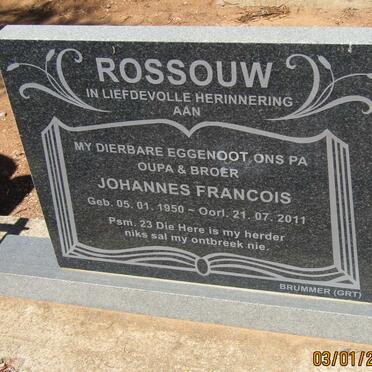 ROSSOUW Johannes Francois 1950-2011