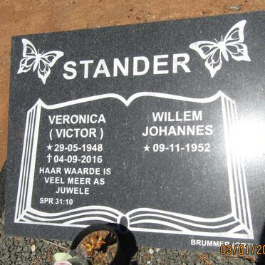 STANDER Willem Johannes 1952- &amp; Veronica VICTOR 1948-2016