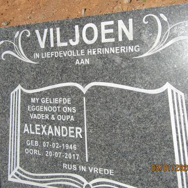VILJOEN Alexander 1946-2017