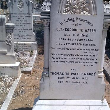WATER C. Theodore, TE 1864-1891 :: TE WATER NAUDE Thomas 1902-1932