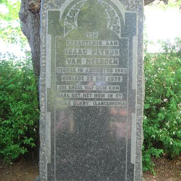 HEERDEN Isaac Petrus, van 1869-1929