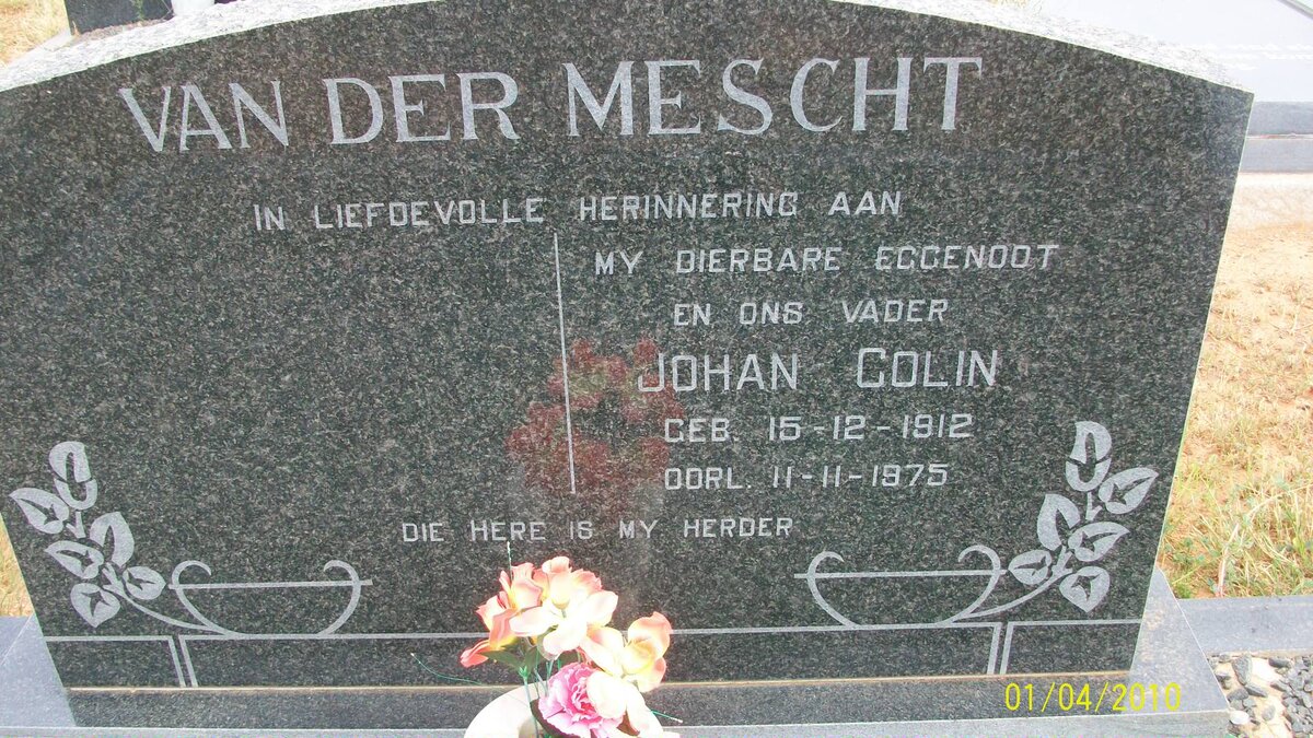 MESCHT Johan Colin, van der 1912-1975
