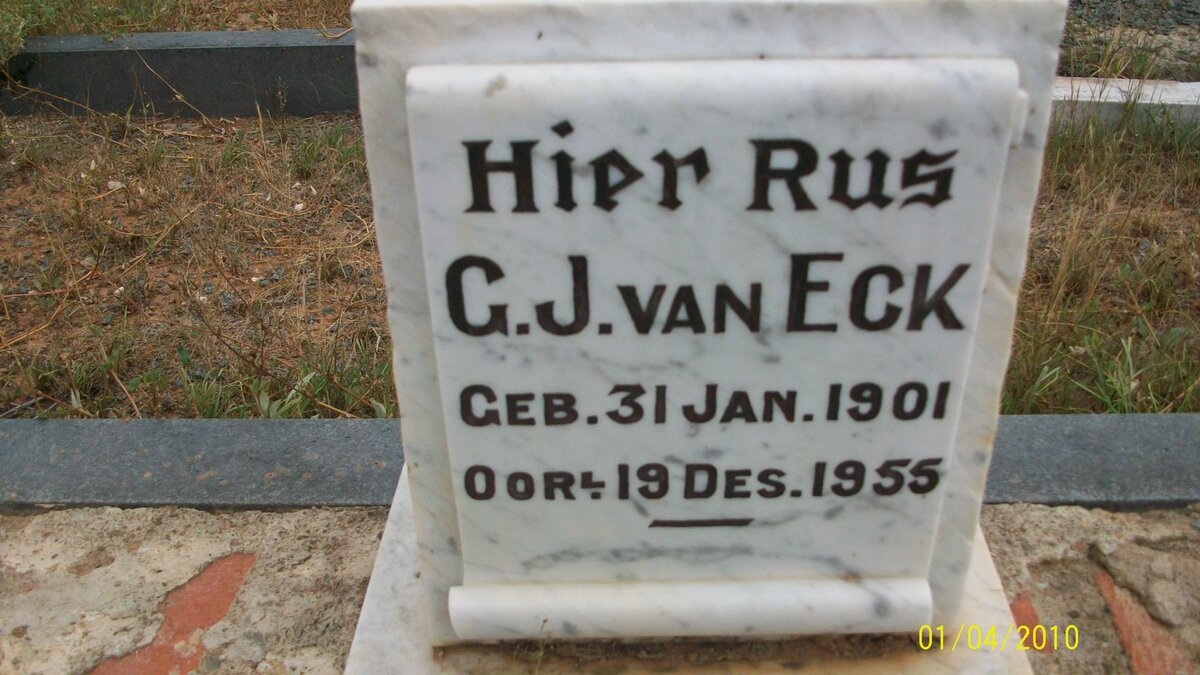 ECK G.J., van 1901-1955