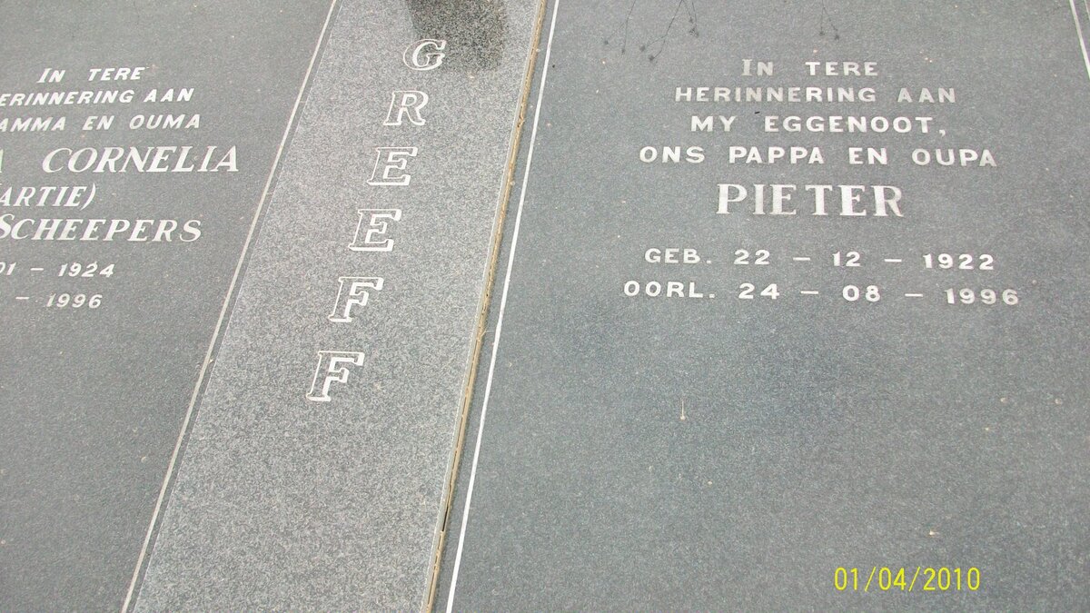 GREEFF Pieter 1922-1996