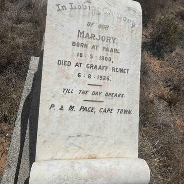 PAGE Marjory 1900-1926