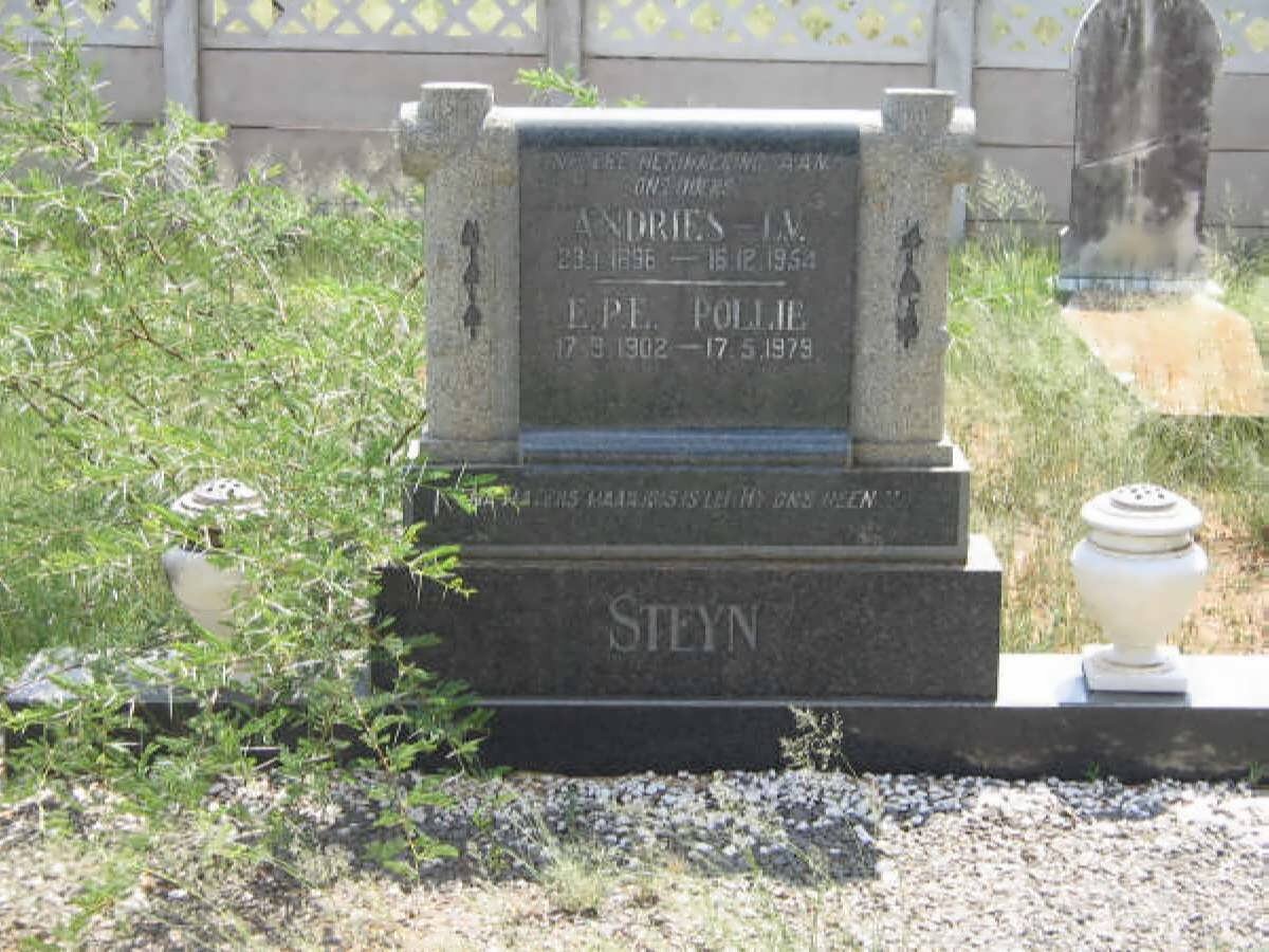 STEYN L.V 1896-1954 &amp; E.P.E. 1902-1979