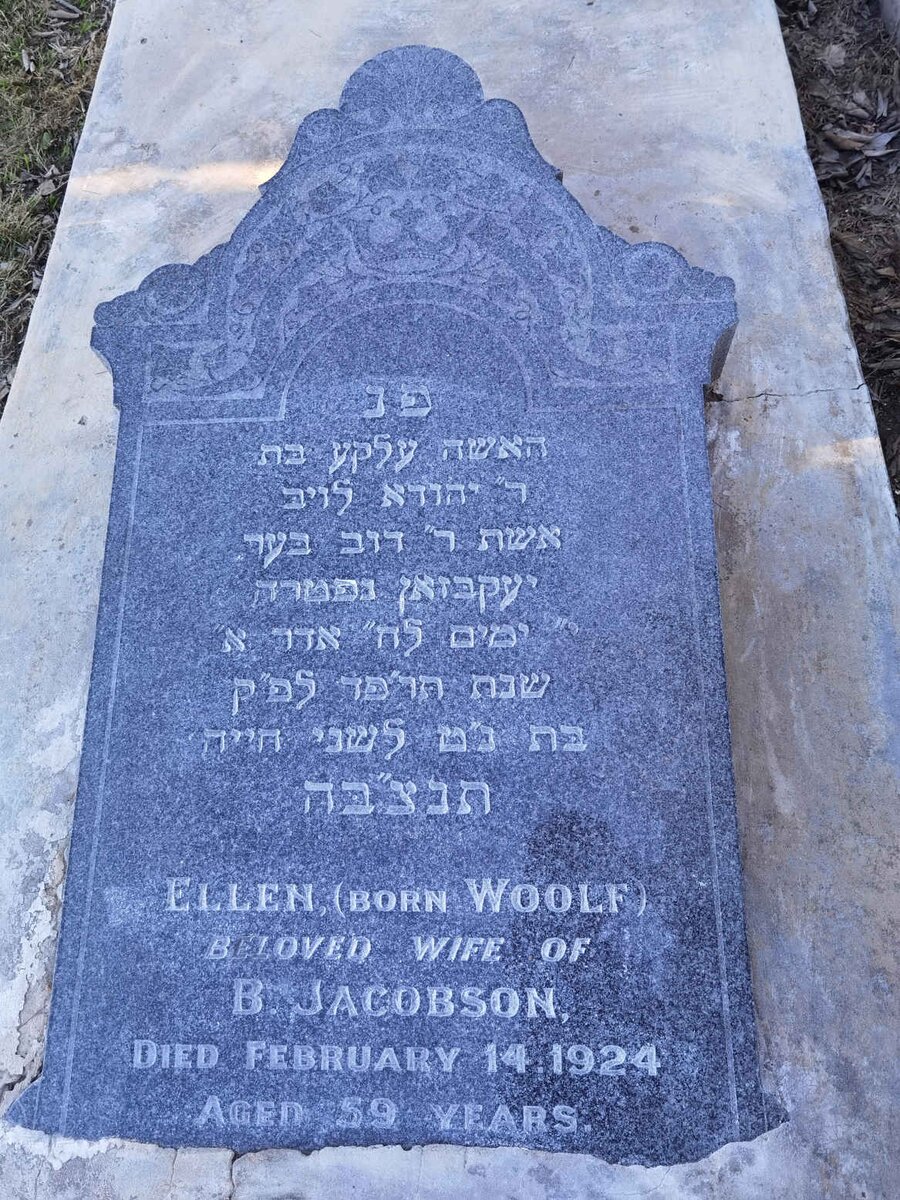 JACOBSON Ellen nee WOOLF -1924