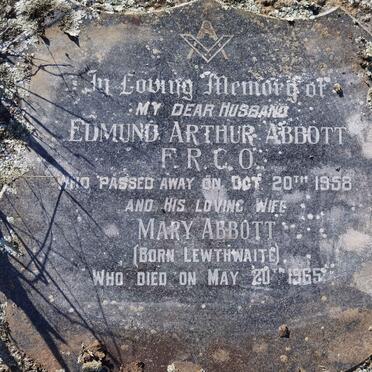 ABBOTT Edmund Arthur -1958 &amp; Mary LEWTHWAITE -1965