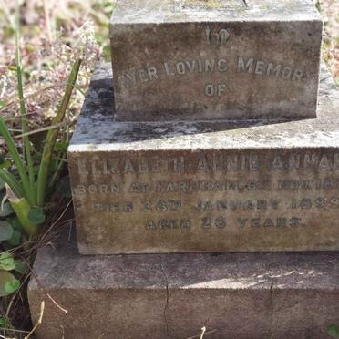 ANNALS Elizabeth Annie 1872-1899