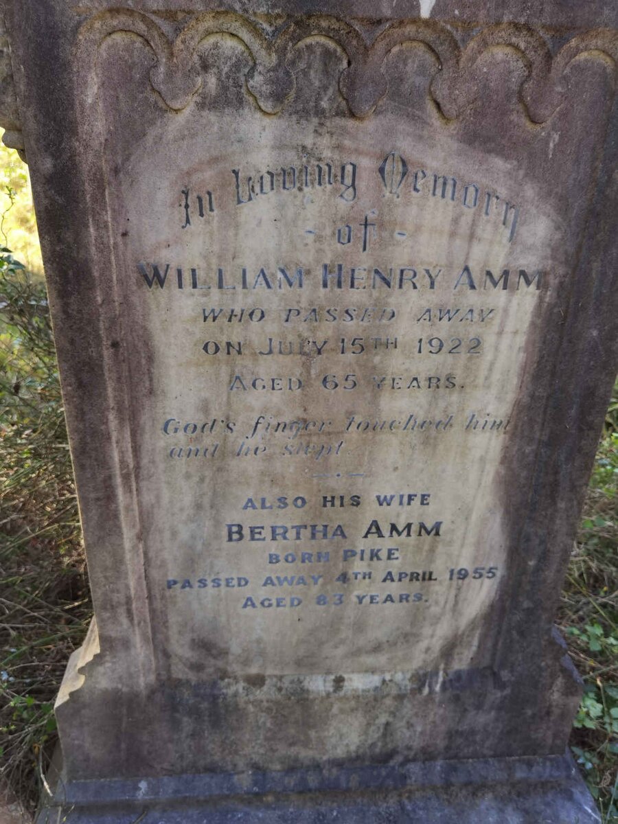 AMM William Henry -1922 &amp; Bertha PIKE -1955