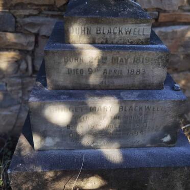 BLACKWELL John 1819-1883 &amp; Bridget Mary 1831-1894