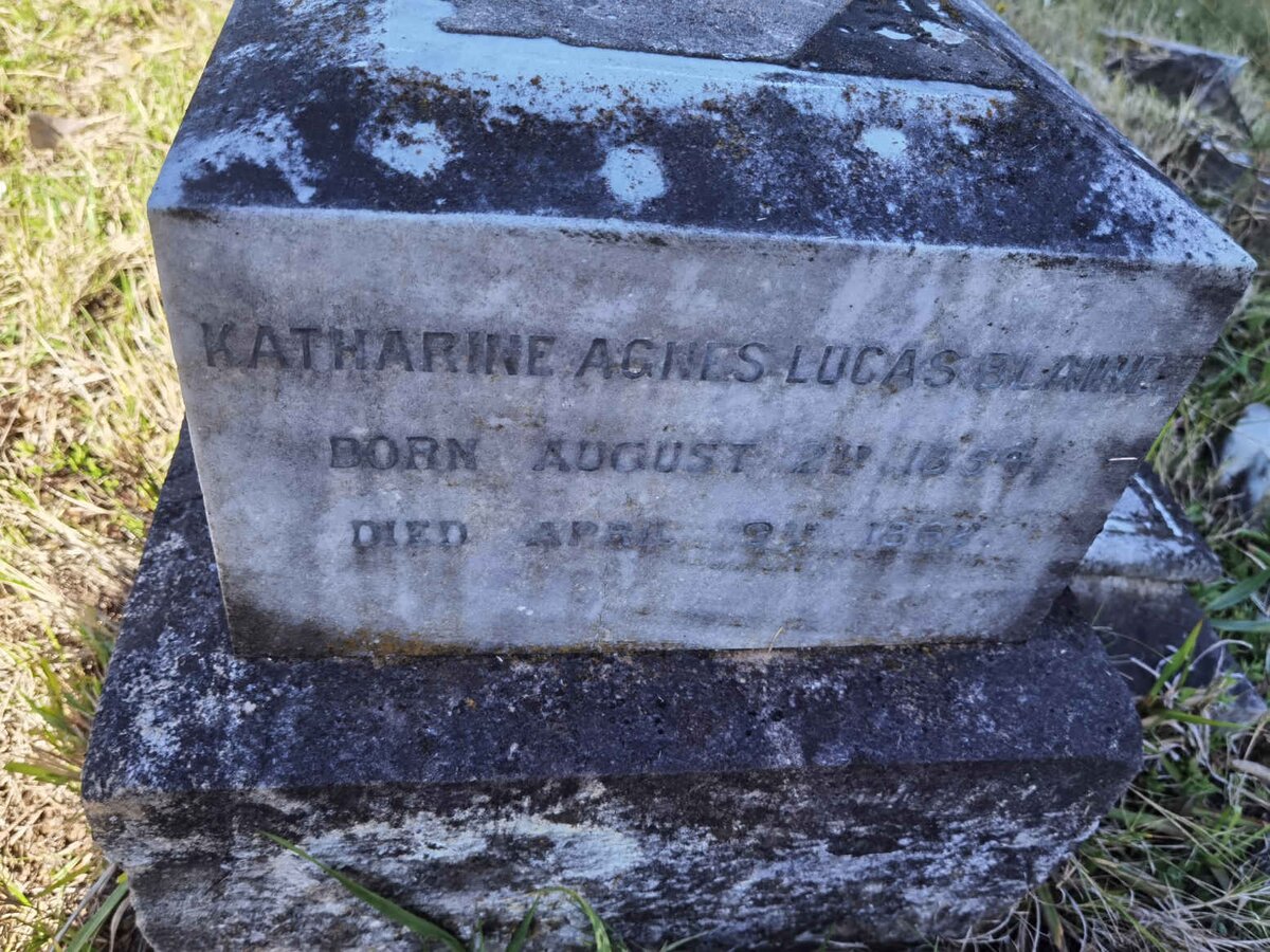 BLAINE Katharine Agnes Lucas 1854-1862