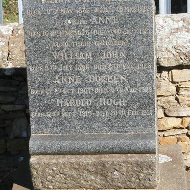 BRIGHT William John 1875-1942 &amp; Anne 1878-1921 :: Wm John 1896-1928 :: Anne Doreen 1907-1909 :: Harold Hugh 1915-1917