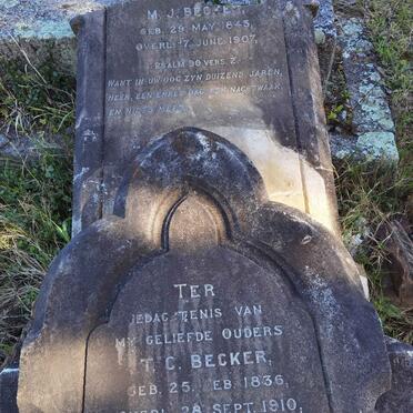 BECKER T.C. 1836-1910 &amp; M.J. 1843-1907