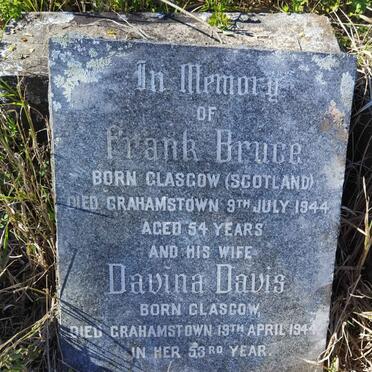 BRUCE Frank -1944 &amp; Davina Davis -1944