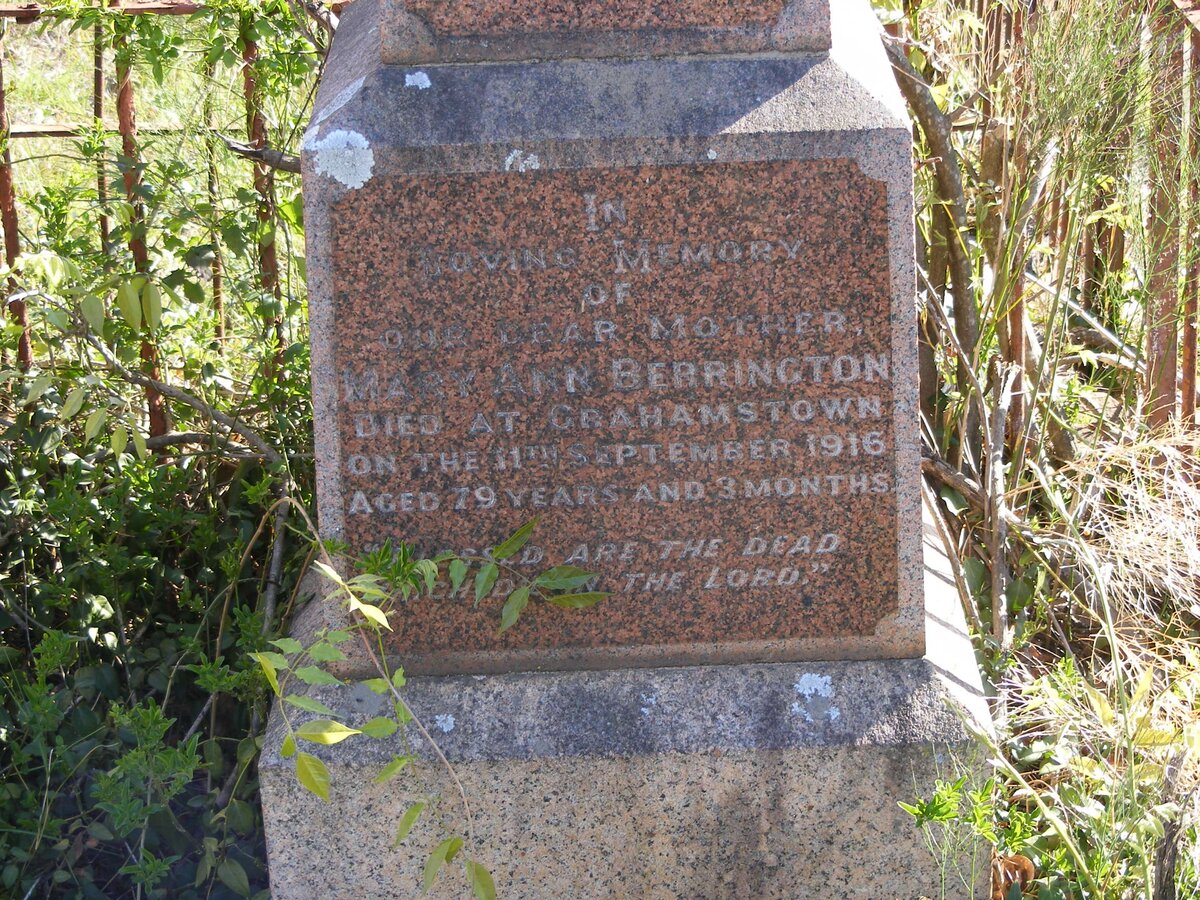 BERRINGTON Mary Ann -1916