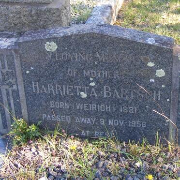 BARTSCH Harrietta nee WEIRICH 1881-1956