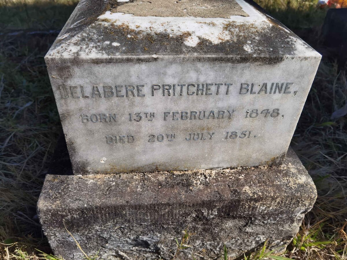 BLAINE Delabere Pritchett 1848-1851