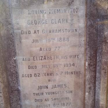 CLARK George -1888 &amp; Elizabeth -1894 :: CLARK John James -1877