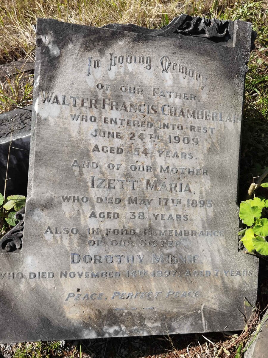 CHAMBERLAIN Walter Francis 1909 & Izett Maria -1895 :: CHAMBERLAIN Dorothy Minnie -1897