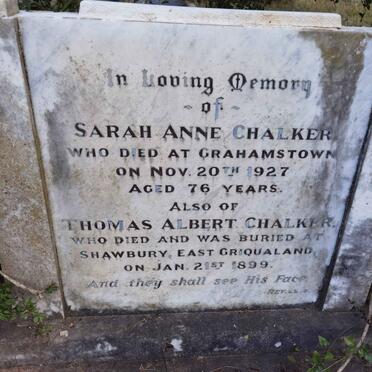 CHALKER Sarah Anne -1927 :: CHALKER Thomas Albert -1899 