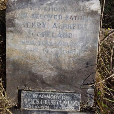 COPELAND Henry Alfred -1946 :: COPELAND Phyllis Louise 1904-2002