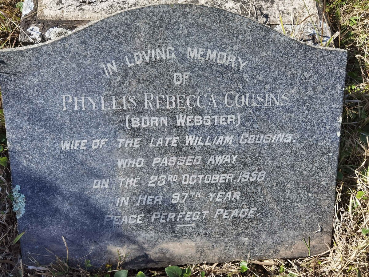 COUSINS Phyllis Rebecca nee WEBSTER -1958