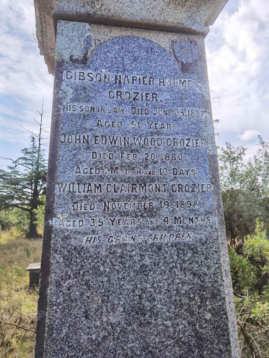 CROZIER Gibson Napier Holmes -1887 :: CROZIER John Edwin Wood -1880 :: CROZIER William Clairmont -1898