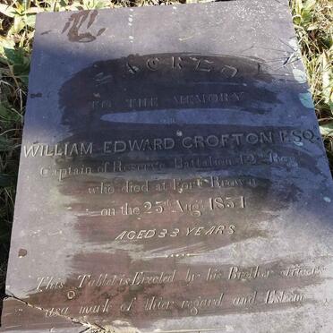 CROFTON William Edward -1854