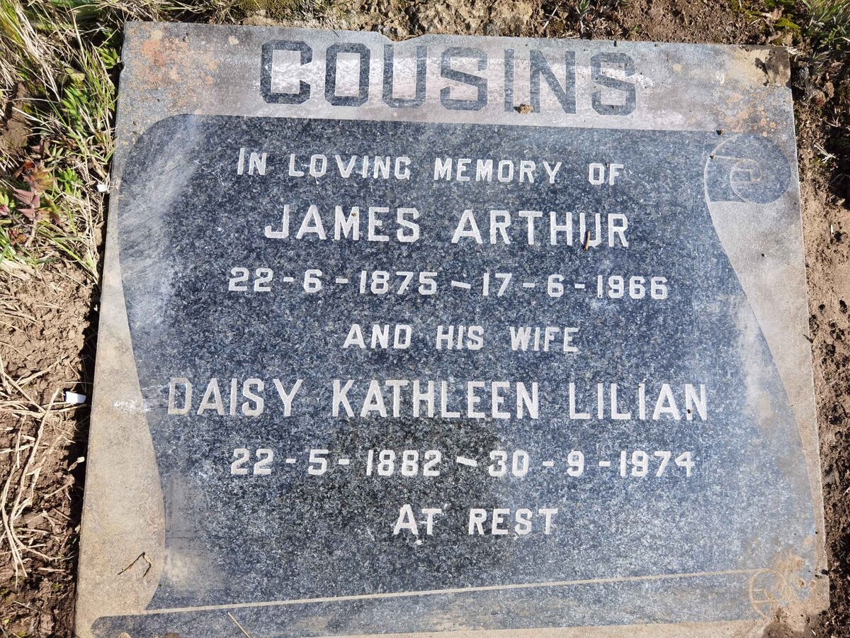 COUSINS James Arthur 1875-1966 &amp; Daisy Kathleen Lilian 1882-1974