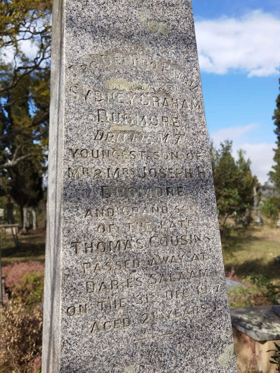 DUGMORE Sydney Graham -1917